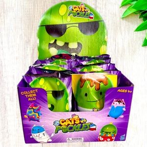 Set of 12 Different Cats vs. Pickles with Display Case (Purple/Gold)